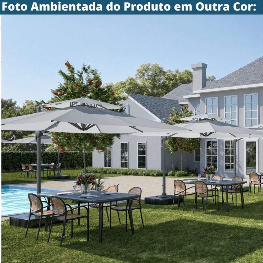 Ombrelone Lateral Trancoso Tulum Fratini 300 Cm (largura) Sem Base Em Alumínio Fendi Capa Poliéster - 2