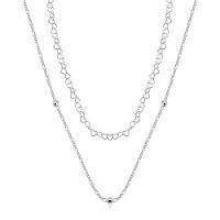 Colar Choker Duplo Bolas 3mm Prata 925 - 1