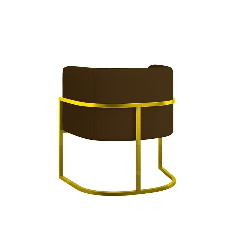 Kit 06 Cadeiras Poltrona Lua Gold Balaqui Marrom - 2