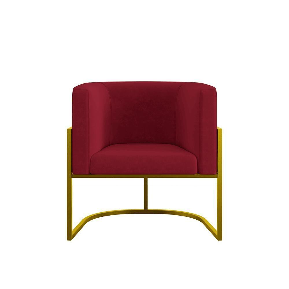 Kit 06 Cadeiras Poltrona Lua Gold Balaqui Marsala - 5