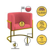 Kit 06 Cadeiras Poltrona Lua Gold Balaqui rosa Rosa - 5