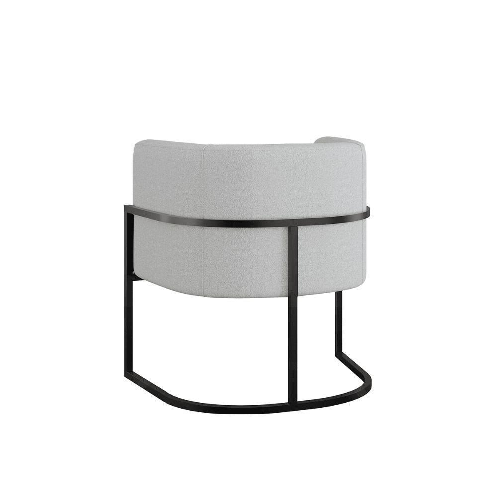 Kit Sofá 2 Lugares + 2 Poltronas Bouclê Preto Cinza - 8