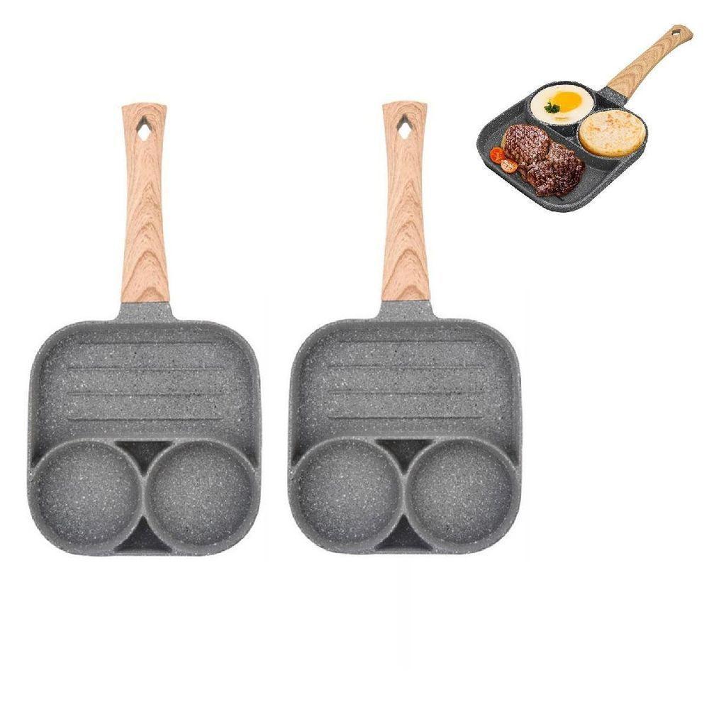 Frigideira Antiaderente Kit 2 Buracos Para Ovos 18cm - 4479389626839 - 1