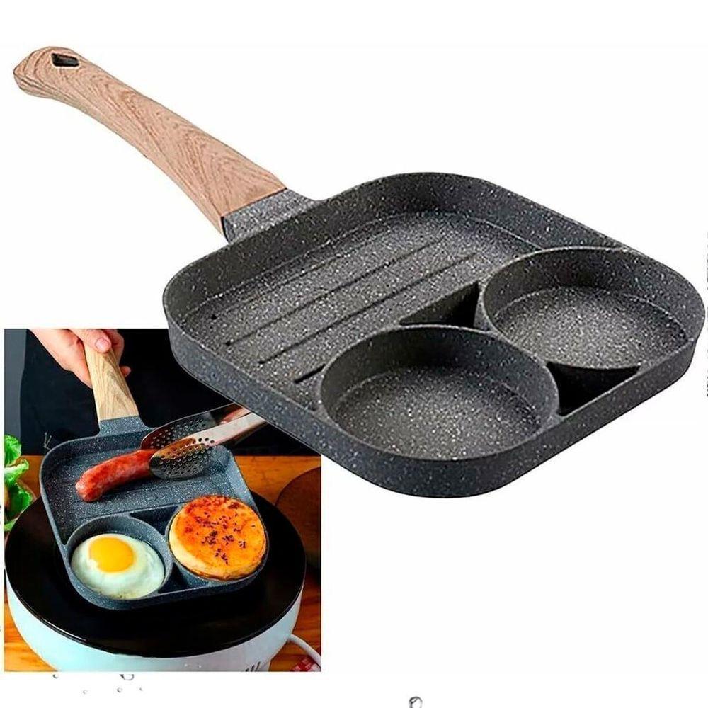 Frigideira Antiaderente 3 Em 1 Bacon Carnes E Ovos - 6