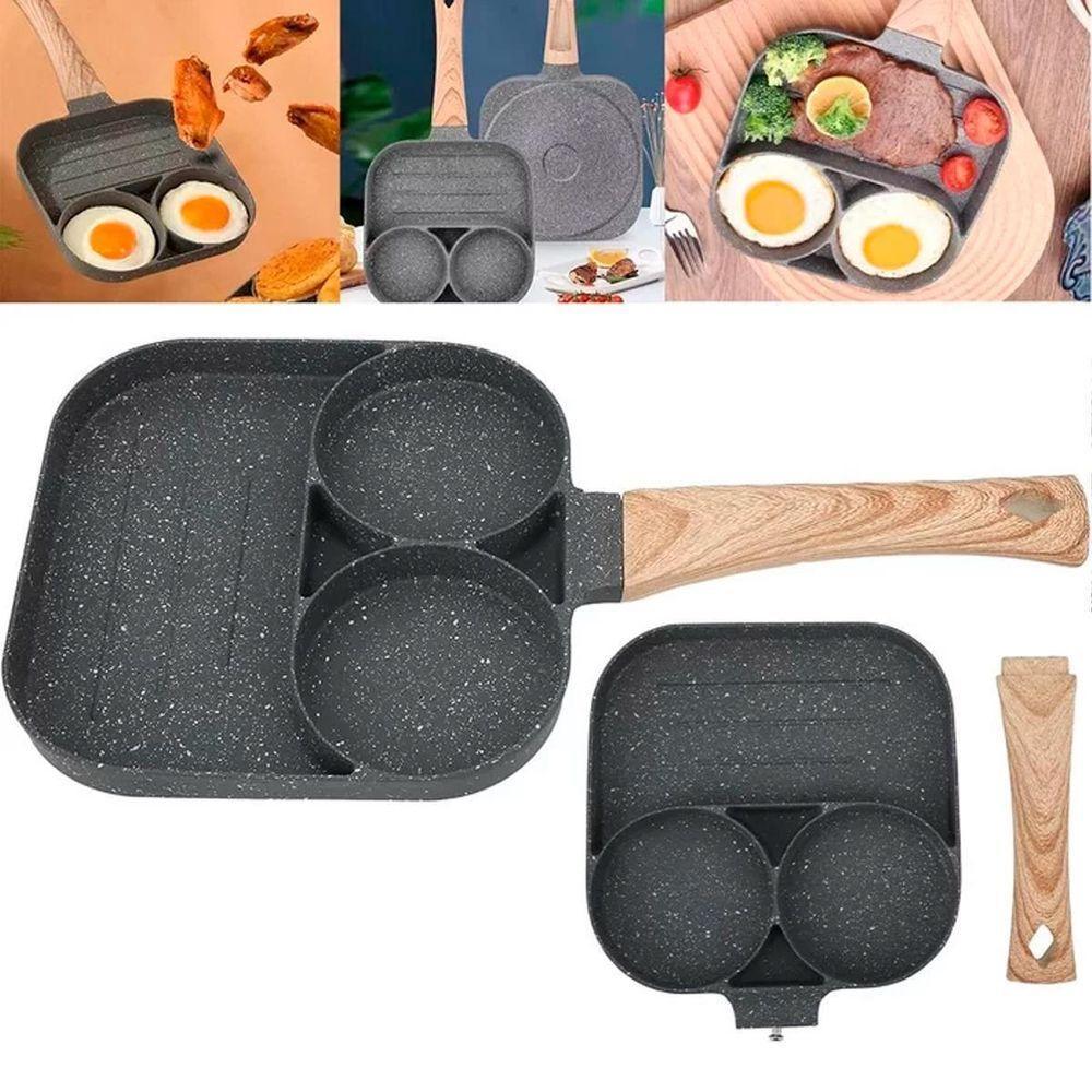 Frigideira Antiaderente 3 Ou 4 Partes Ovos Carne e Hambúrguer - 4