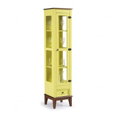 Cristaleira 1 Porta + 1 Gaveta Amarelo Lemon