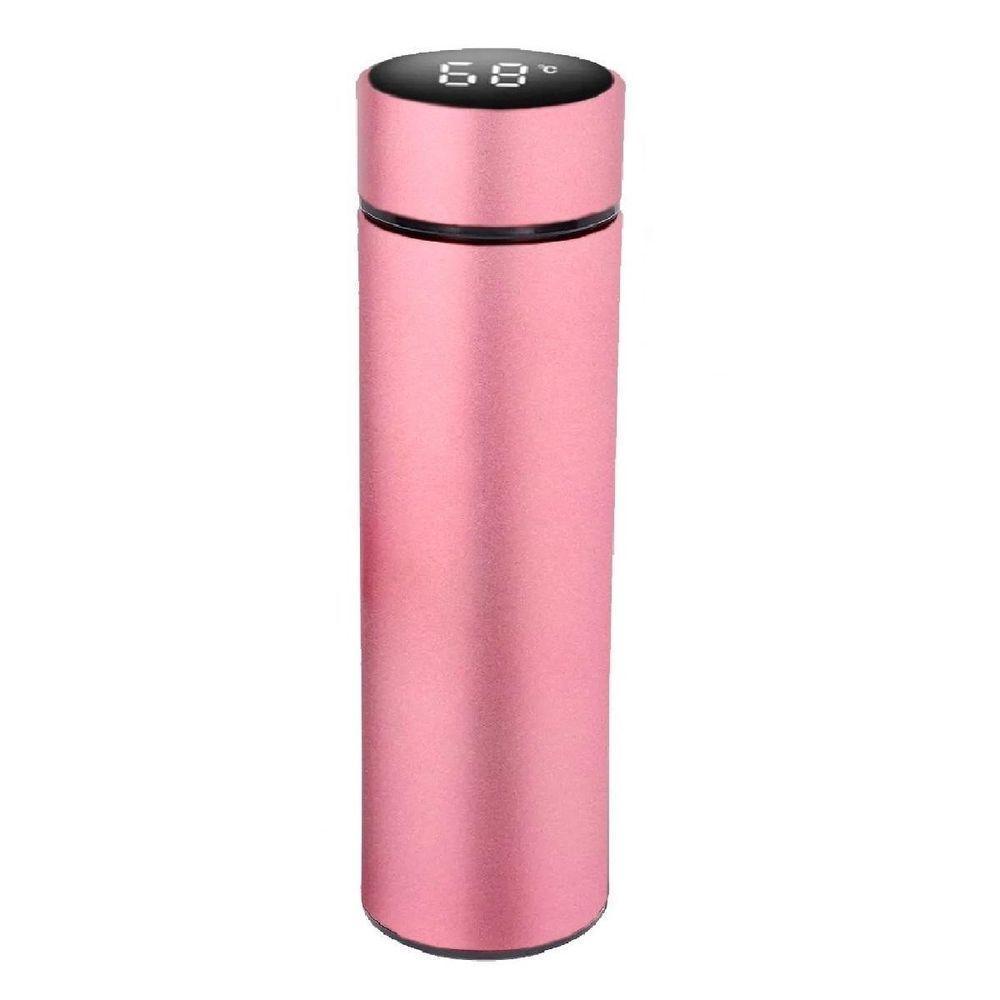 Garrafa Térmica Com Display Led Termômetro Aço Inox 480ml - 1