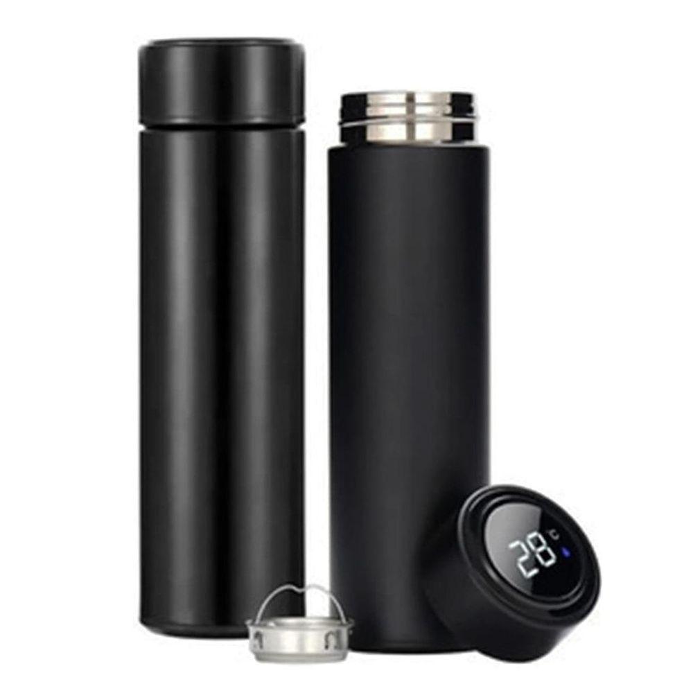 Garrafa Térmica Em Aço Inox Com Termômetro Digital 480ml Led - 1