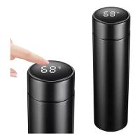 Garrafa Térmica Em Aço Inox Com Termômetro Digital 480ml Led - 2