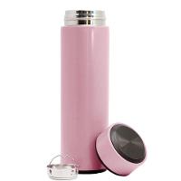 Garrafa Térmica Inteligente De Inox 500ml Tampa C/sensor De Temperatura Led água Café Chá Rosa Bebe - 2