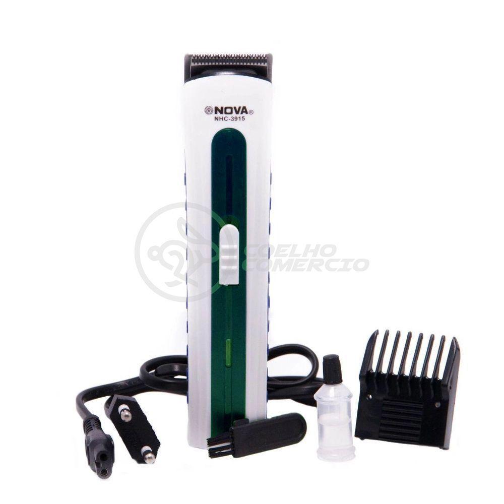 Máquina De Cortar Cabelo Barba Pelos Pezinho Portátil Nhc-3780 Bivolt Recarregável Verde - Nova 1 - 1