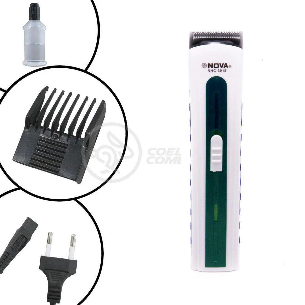 Máquina De Cortar Cabelo Barba Pelos Pezinho Portátil Nhc-3780 Bivolt Recarregável Verde - Nova 1 - 4