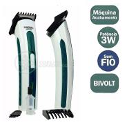 Máquina De Cortar Cabelo Barba Pelos Pezinho Portátil Nhc-3780 Bivolt Recarregável Verde - Nova 1 - 8
