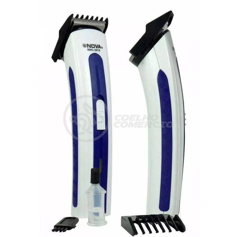 Máquina De Cortar Cabelo Barba Pelos Pezinho Portátil Nhc-3915 Bivolt Recarregável Azul - Nova - 7