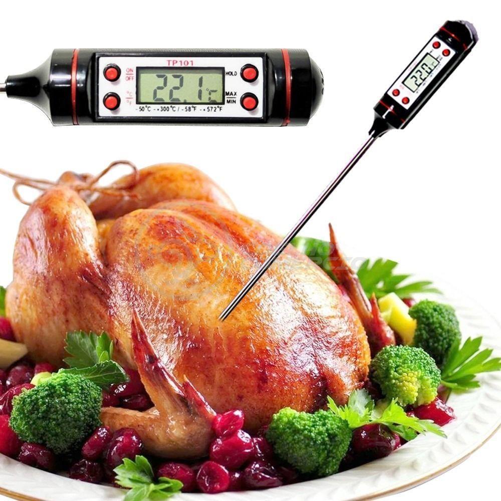 Termômetro Culinário Cozinha Digital Com Espeto Alimentos E Líquidos Mede -50ºc A +300ºc - 5