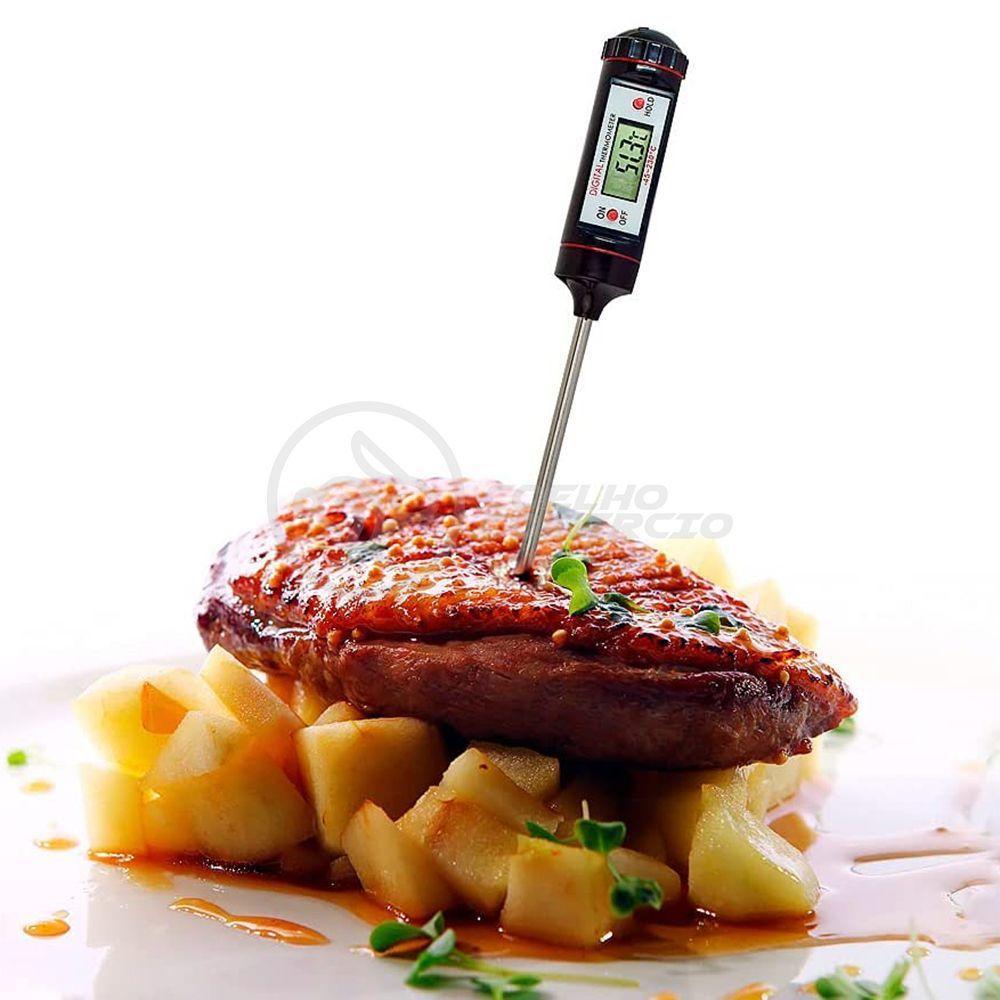 Termômetro Culinário Cozinha Digital Com Espeto Alimentos E Líquidos Mede -50ºc A +300ºc - 3