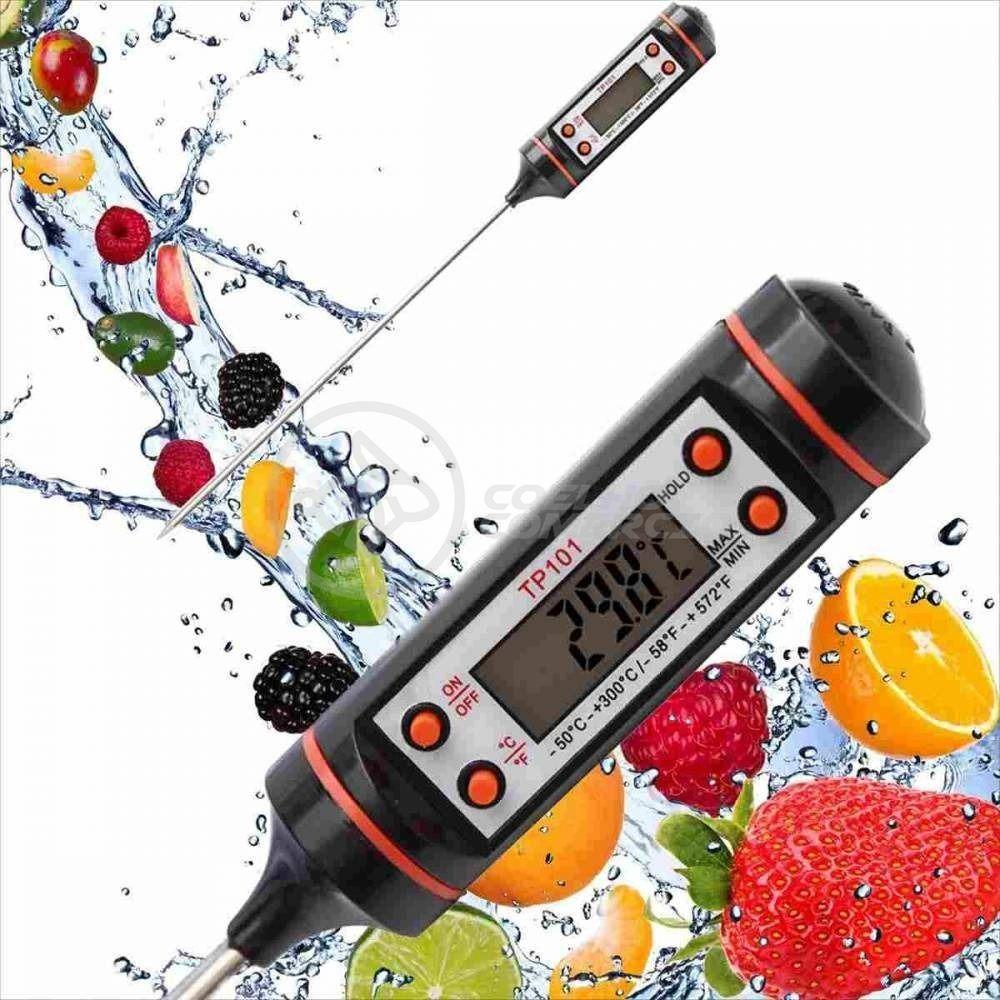 Termômetro Culinário Cozinha Digital Com Espeto Alimentos E Líquidos Mede -50ºc A +300ºc - 5