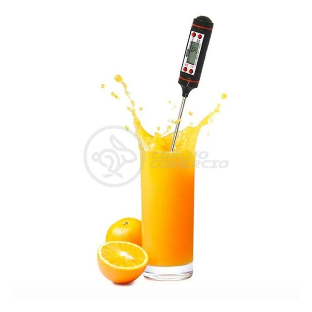Termômetro Culinário Cozinha Digital Com Espeto Alimentos E Líquidos Mede -50ºc A +300ºc - 7