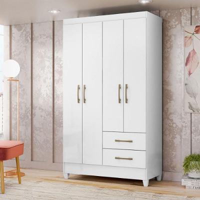 Guarda Roupa Solteiro 103x182cm Chile Moval Branco