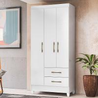 Guarda Roupa de Solteiro com 3 Portas 82x182cm Lima Moval Branco Flex - 1