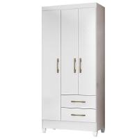 Guarda Roupa de Solteiro com 3 Portas 82x182cm Lima Moval Branco Flex - 2