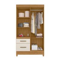 Guarda Roupa de Solteiro com 4 Portas 110x204cm Madri Moval Freijó Off White - 4