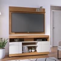 Rack com Painel Para TV Até 55 Pol 136x168cm Colibri Freijó Off White - 1