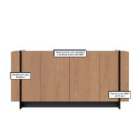 Buffet Aparador 160cm com 4 Portas Copacabana Freijó Preto Fosco Colibri