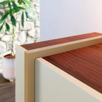 Buffet Aparador com 4 Portas 160x79cm Copacabana Colibri Off White Dourado - 3