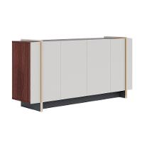 Buffet Aparador com 4 Portas 160x79cm Copacabana Colibri Off White Dourado