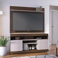 Rack com Painel Para TV Até 55 Pol 136x168cm Colibri Nogueira Off White - 1