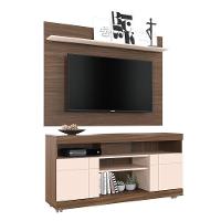 Rack com Painel Para TV Até 55 Pol 136x168cm Colibri Nogueira Off White - 2