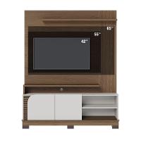 Estante Home TV Até 65 Pol com 2 Gavetas 152x187cm Jurerê Colibri Amêndoa Off White - 3