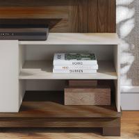 Estante Home TV Até 65 Pol com 2 Gavetas 152x187cm Jurerê Colibri Amêndoa Off White - 6