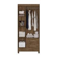 Guarda Roupa de Solteiro com 3 Portas 82x182cm Lima Moval Castanho - 4
