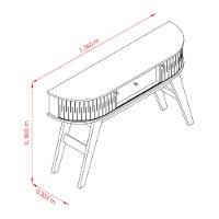 Kit Sala de Estar Mesa de Centro e Aparador Estoril Madetec Cumaru Opala - 4