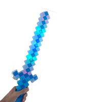 Brinquedo Espada Pixel Minecraft 58cm Som E Luz Azul Nº10 - 4