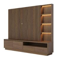 Estante Home Ripado Para TV Até 82 Pol com Led 240x198cm Cancún Colibri Amêndoa - 6