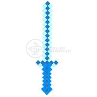 Brinquedo Espada Pixel Minecraft 58cm Som E Luz Azul Nº21 - 3