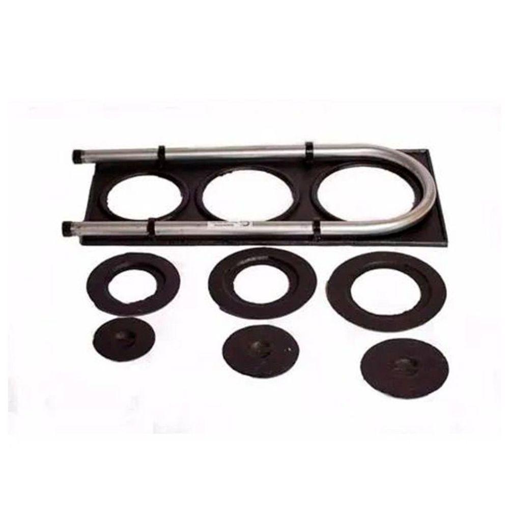 Chapa Fogão Lenha com Serpentina Alumínio 3 Furos - 1