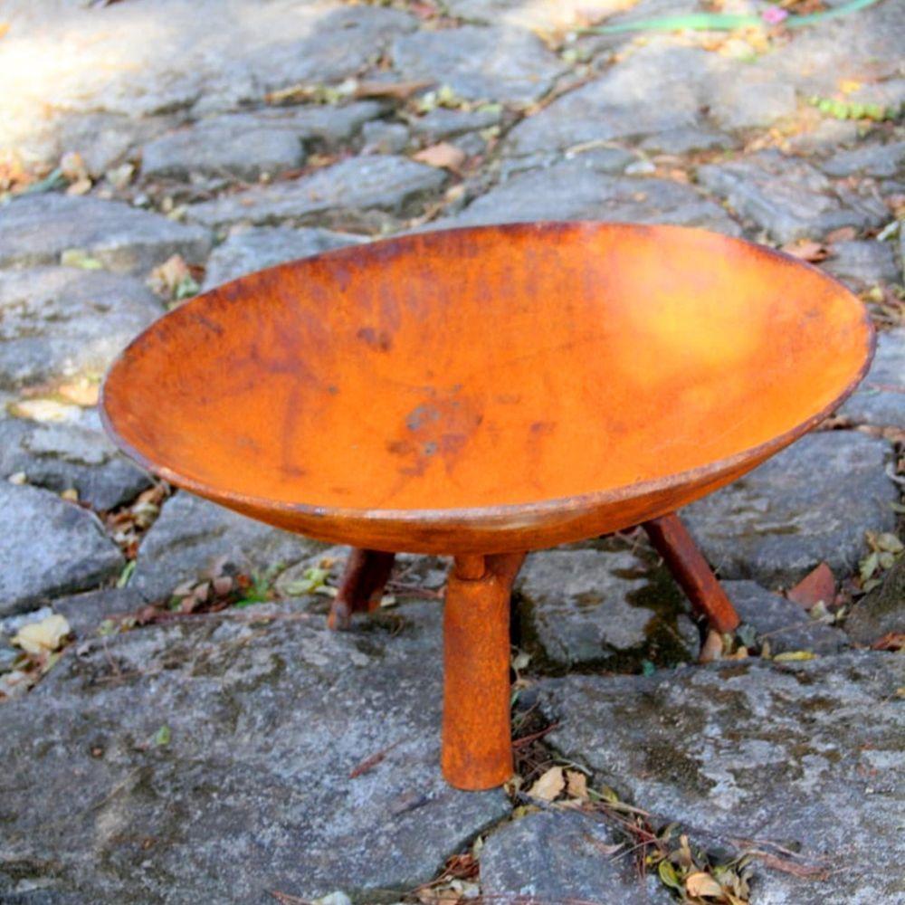 Lenheiro Lareira Braseiro Envelhecida Externa Em Ferro 60cm - 2