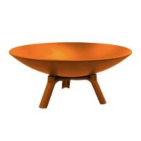 Lenheiro Lareira Braseiro Envelhecida Externa Em Ferro 60cm - 1