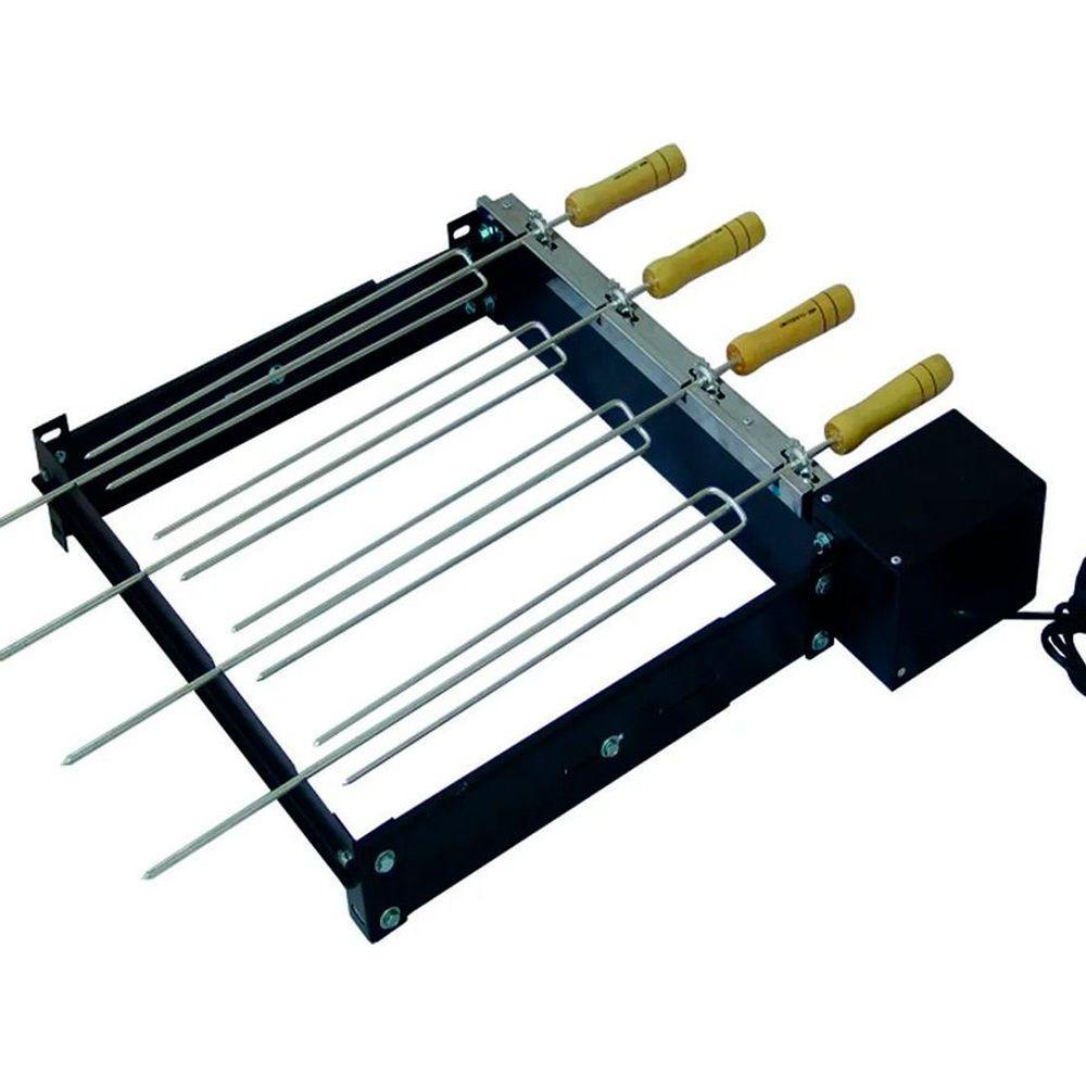 Kit Giratório Baixo para Churrasqueira com 5 Espetos Bivolt - 1