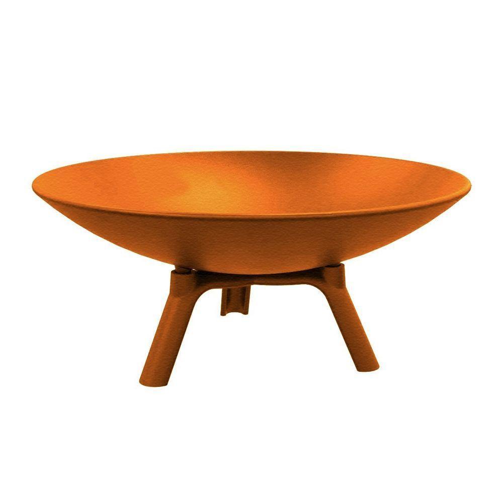 Lenheiro Lareira Braseiro Envelhecida Externa Em Ferro 60cm - 1