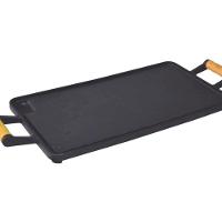 Chapa Ferro Fundido com Alças de Madeira 30x62cm - 1