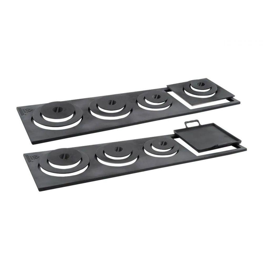 Chapa Redução Fogão a Lenha Libaneza 4 Furos com Bifeteira - 2