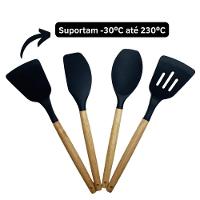 Kit Utensílios Cozinha Silicone 12 Peças Antiaderente - 6