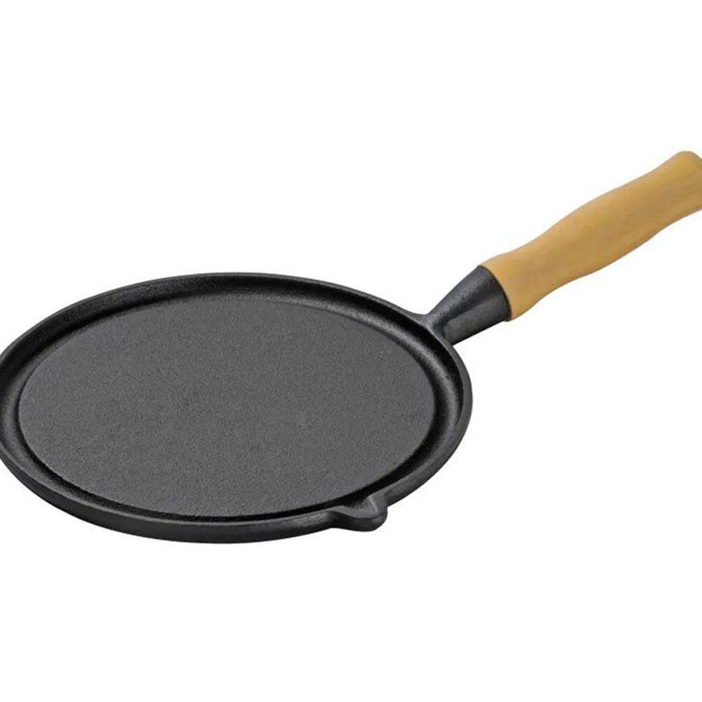 Bifeteira Chapa Ferro Fundido Redonda Lisa 26Cm - 1