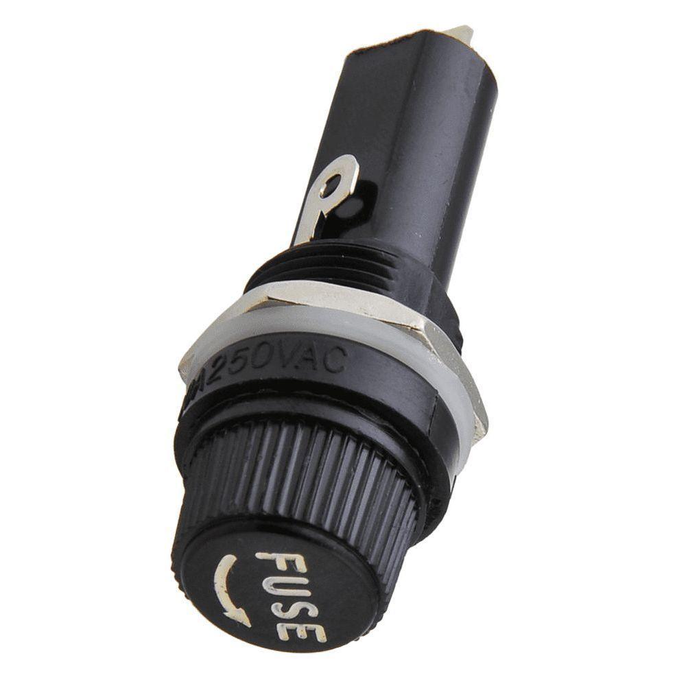 Porta Fusível De Vidro 5x20mm Preto - 2