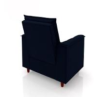 Kit Poltrona E Puff Amamentação Confortável Ternura Suede azul Marinho